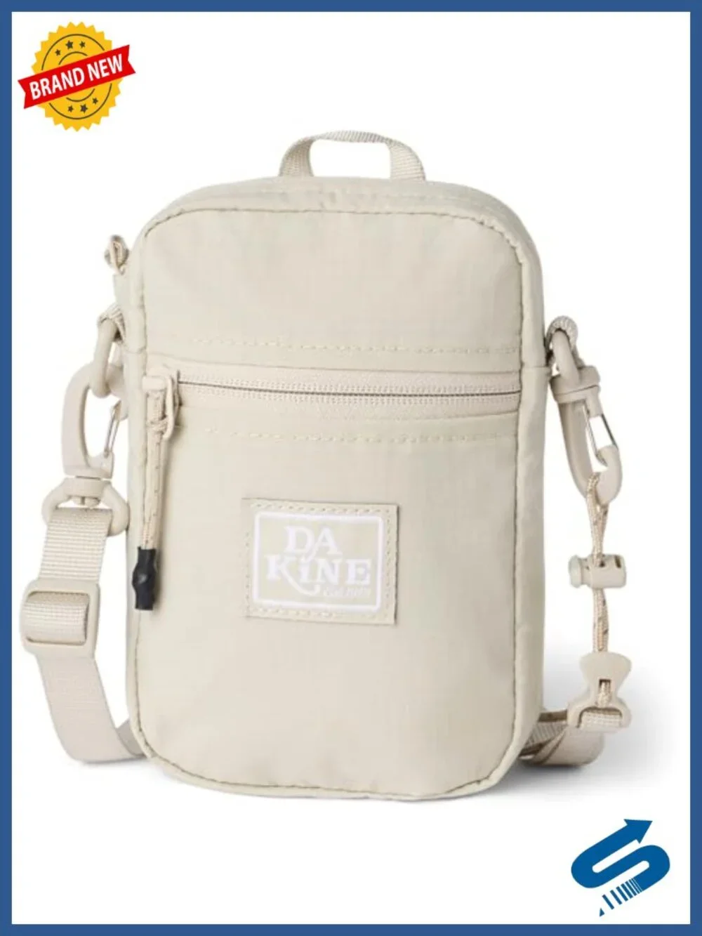 Compact Crossbody Bag with Adjustable Strap, Recycled Nylon